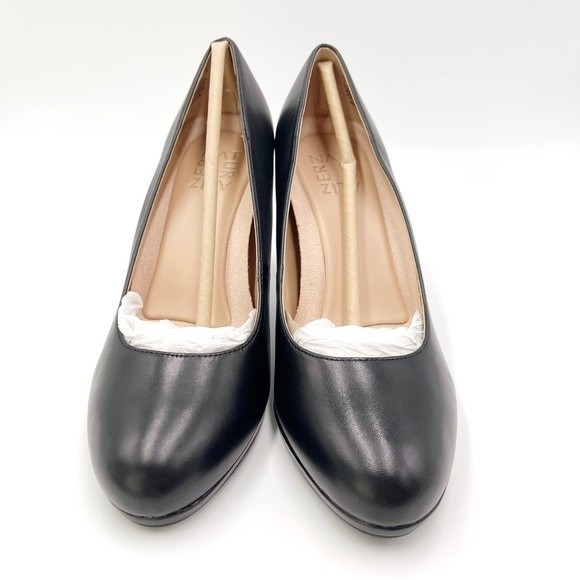 Naturalizer Womens Size 7 Michelle Classic Black Leather Heels Pumps Shoes - Picture 3 of 16